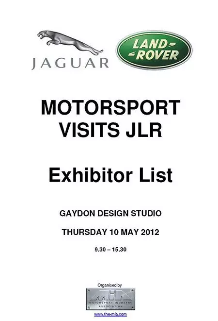 Motorsport Showcase Exhibitor List